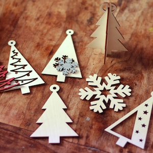 3D Christmas tree SVG, Xmas template vector file, cutting file for laser, Christmas DXF