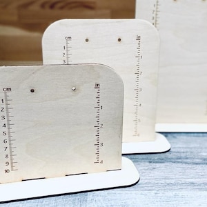 Earring stand with measures for earring photography - DXF, svg, pdf