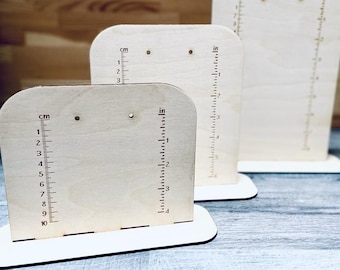 Soporte para aretes con medidas para fotografía de aretes - DXF, svg, pdf