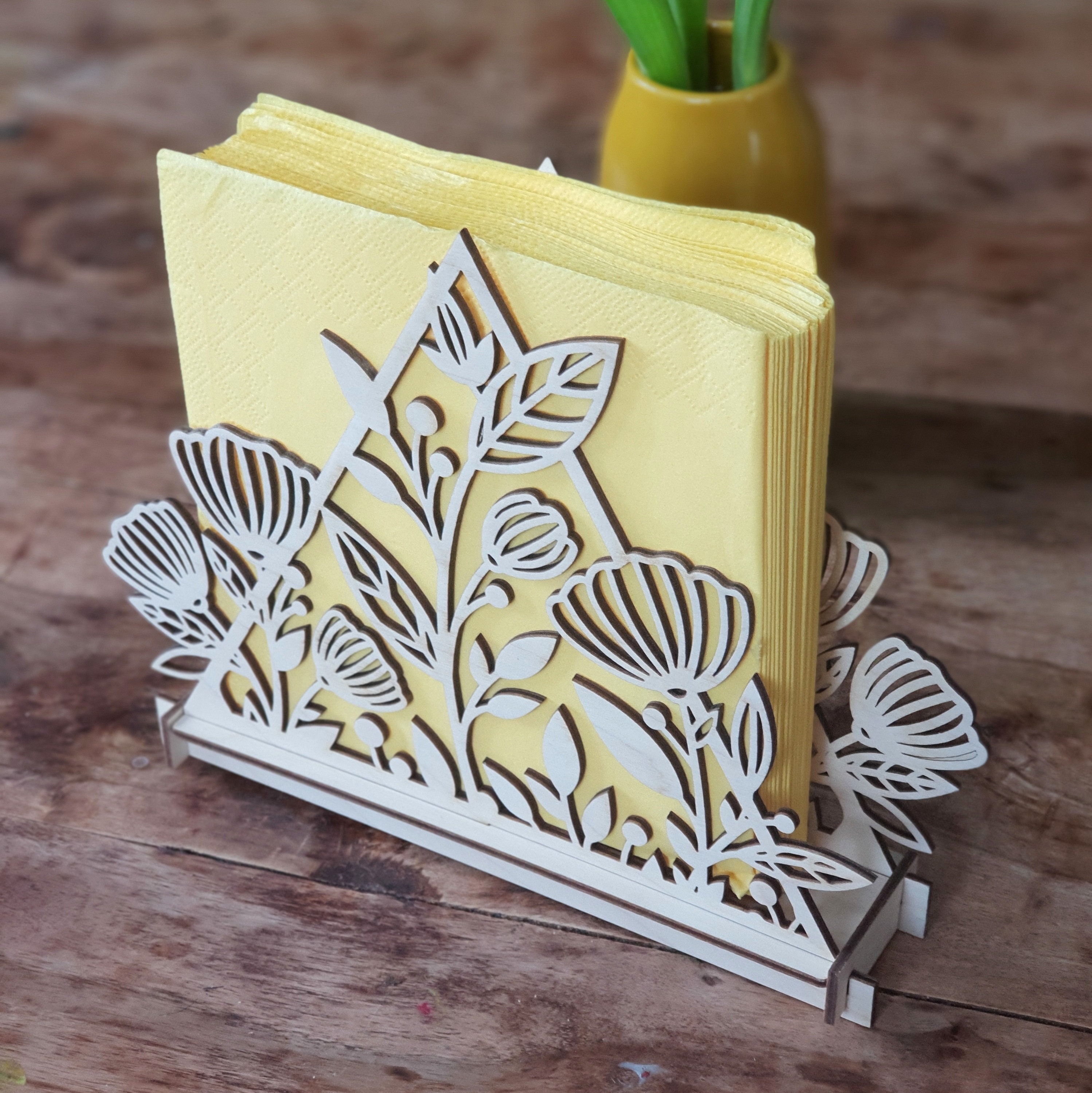 Napkin holder vector file DXF svg pdf Easter 3D decor Etsy España