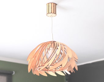 Archivo vectorial de pantalla de lámpara de madera - Lámpara de plumas - DXF, svg, pdf, png