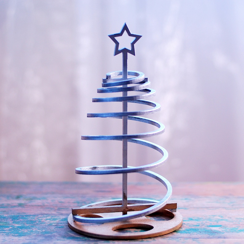 Download 3D Christmas tree DXF Spiral Christmas tree vector file | Etsy
