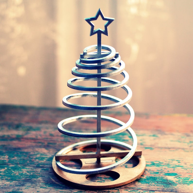 Download 3D Christmas tree DXF Spiral Christmas tree vector file | Etsy