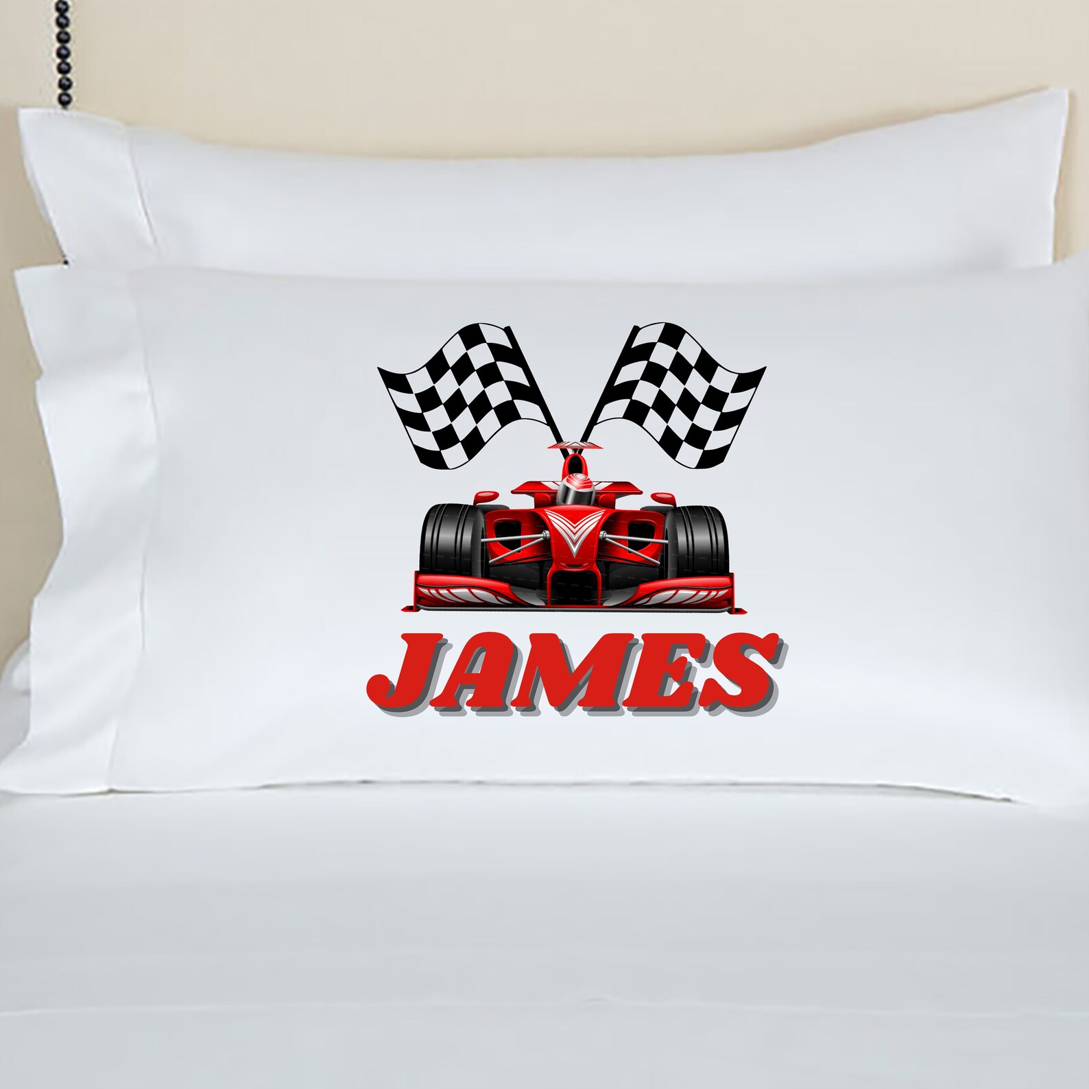 Personalized Race Car Pillow Case Custom Name Cars Pillow Etsy