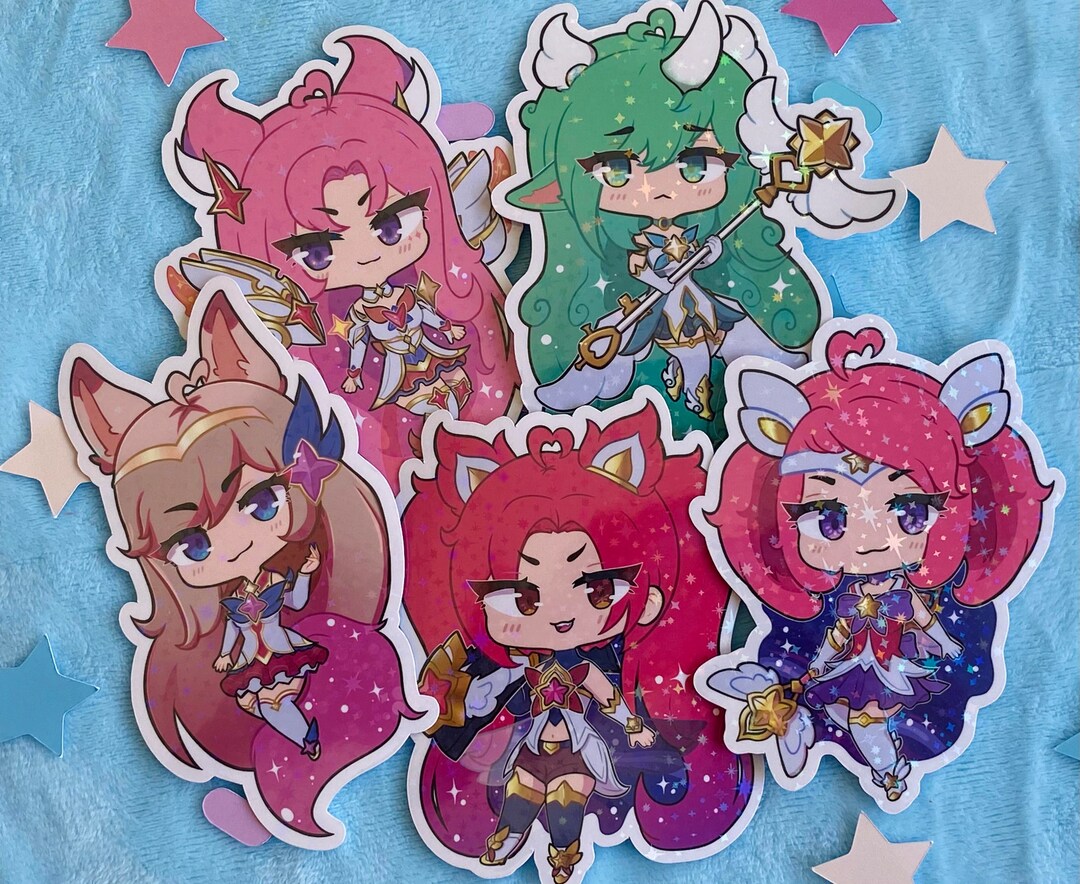 Star Guardian Stickers Ahri Jinx Lux Soraka Kaisa Magical Girls ...