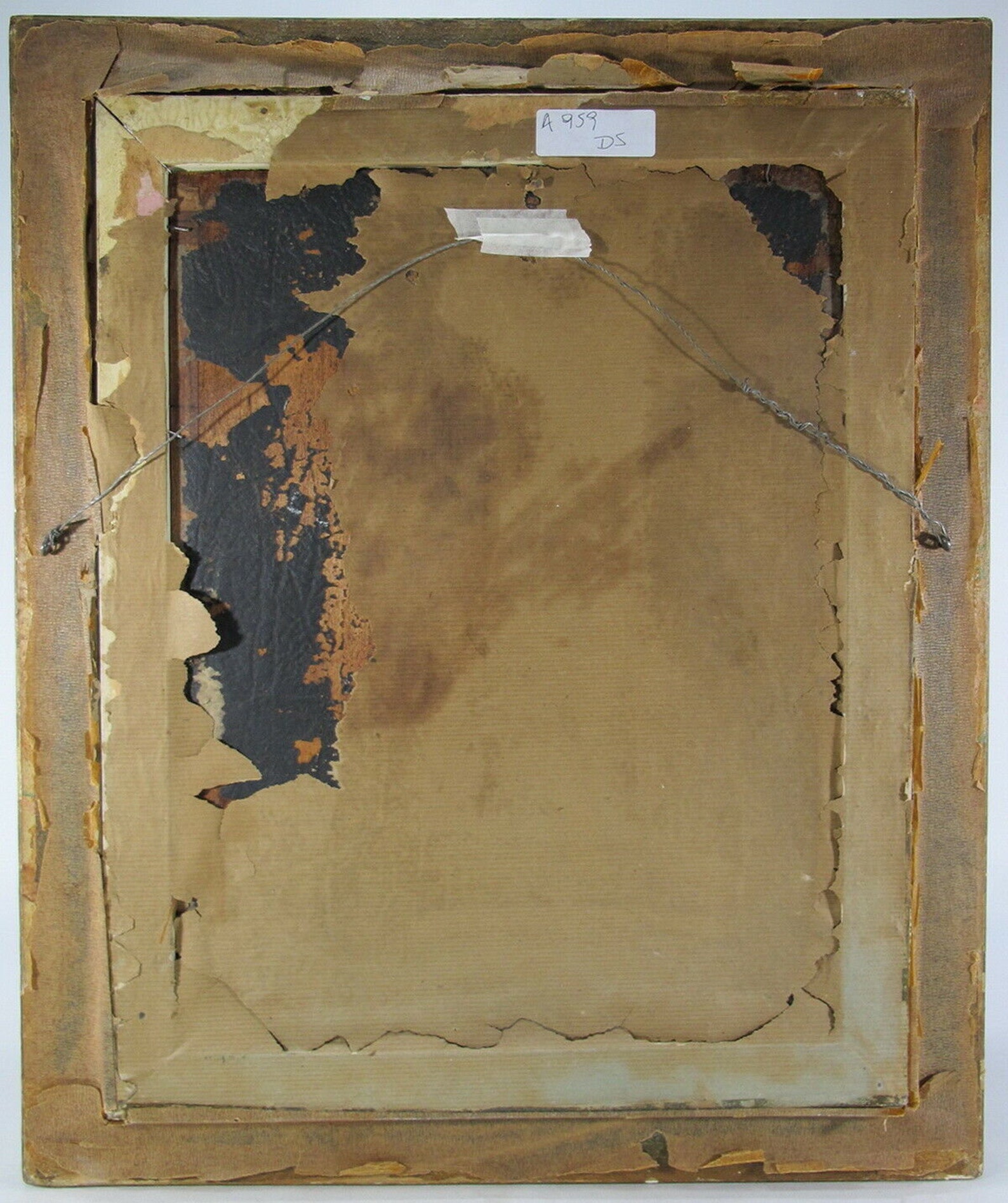 Antique European oil on board painting signed AR959 Etsy