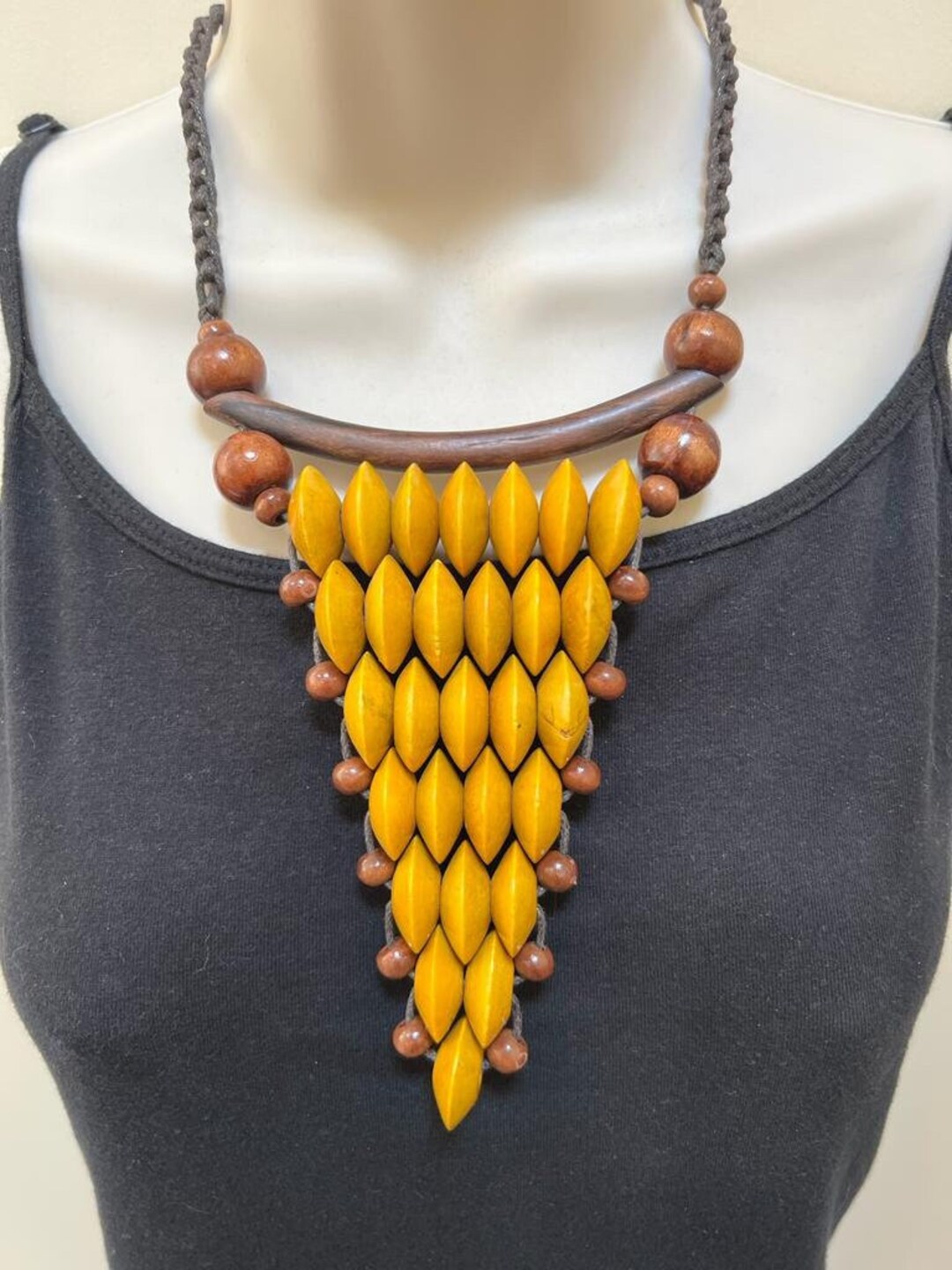 Chunky Beaded Necklace / Handmade Balinese Resin Beaded Etsy UK