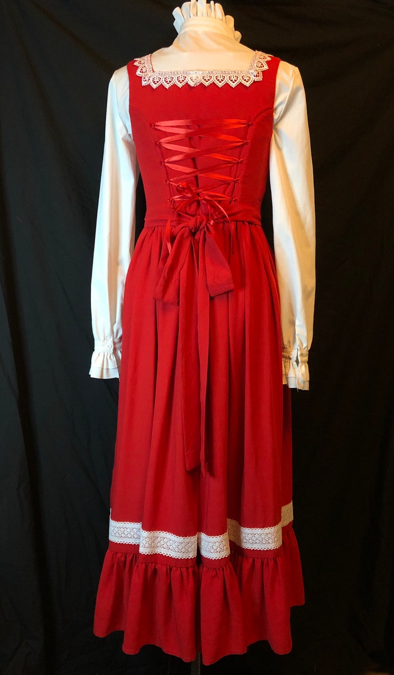 Red Cottagecore Dress size UK612 Etsy UK