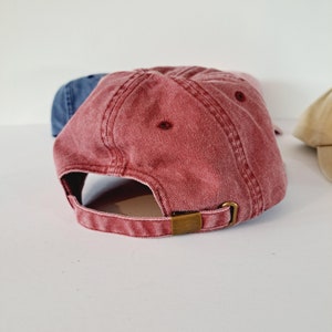 Vintage Cap Bestickter Cotton Dad Hat mit benutzerdefiniertem personalisiertem Text One Size Unisex Snapback Geschenk Cap für Sie und Ihn Bild 3