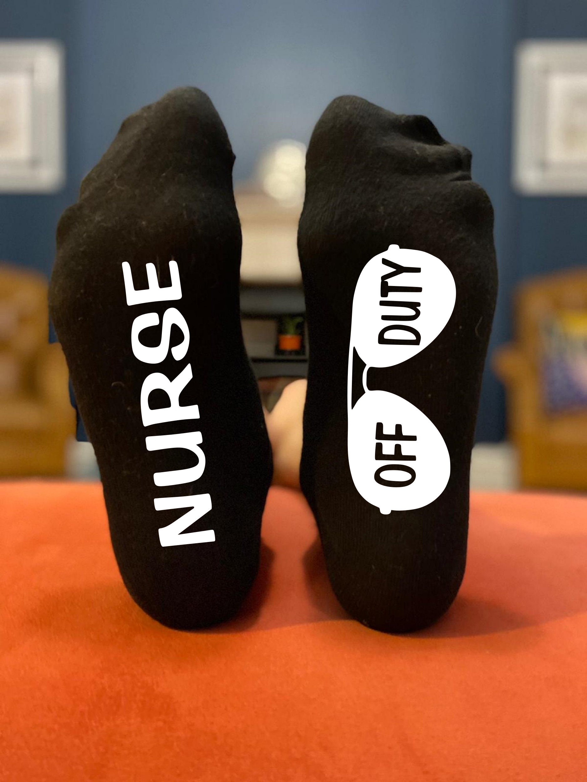 Funny Nurse Socks 2 Pairs Retired Nurse Socks - Funny Nursing Retirement  Gifts For Women \u0026 Men Retirement Party Gifts, image size:1875x2499