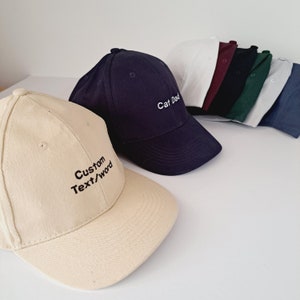 Gorra personalizada, Gorra de algodón bordada con texto personalizado, Gorra de regalo unisex de talla única para él y ella