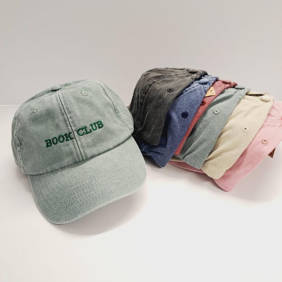 Book Club Cap, Book Lover Cap, Novel Cap, Reading Hat, Women's Bookish Cap, Book Lover Gift, Teacher Reader Gift, Book Worm Gift