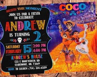 picture Coco Invitation Template coco invitation instant download etsy