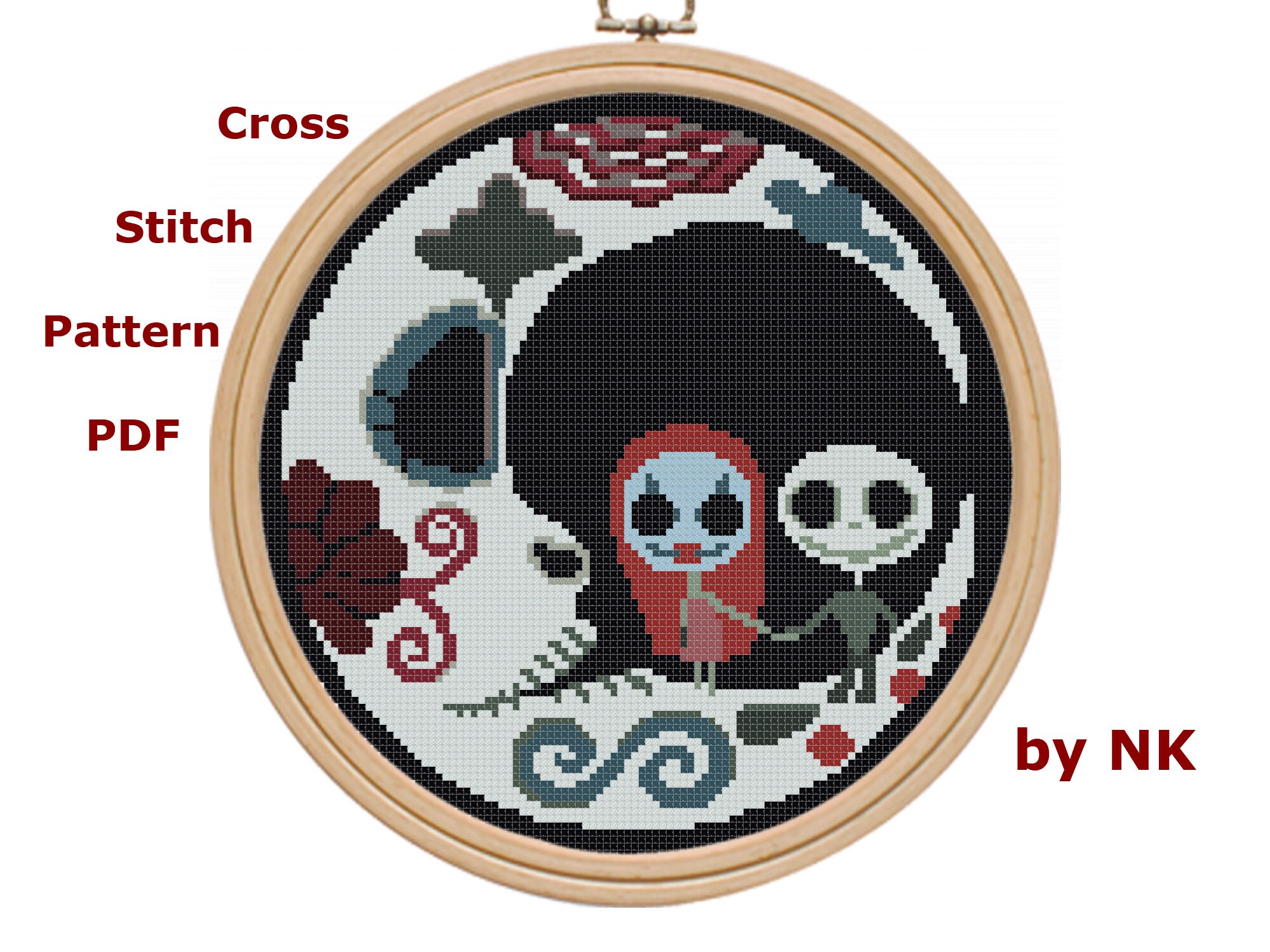 Nightmare Before Christmas cross stitch pattern PDF Modern Etsy