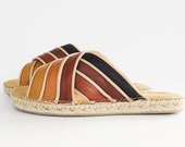 Criss Cross Slide Nude Multi Espadrilles Women Hand Made in Puerto Rico