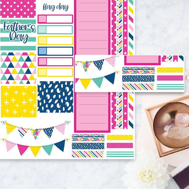 June monthly planner stickers printable june monthly kit etsy