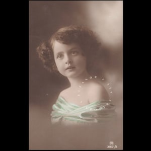 Vintage postcard of a lovely Edwardian girl