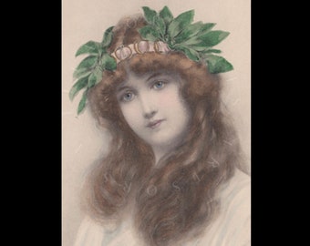 Carte postale ancienne ∙ M. M. VIENNE ∙ Portrait d'une jolie jeune femme