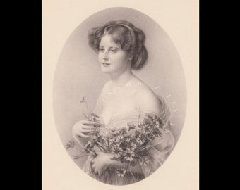 Vintage postcard ∙ M.M Vienne ∙ Portrait of a beautiful Edwardian woman ∙ M. MUNK