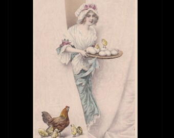 Vintage postcard ∙ M.M Vienne ∙ Easter