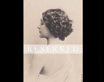 Carte réservée ∙ Carte postale vintage ∙ Lina Cavalieri