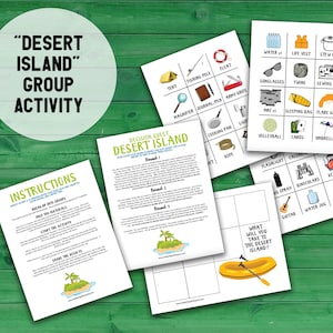 Decision Quest: Desert Island | Survival Group Communication & Decision Making Activity | Workplace Team Building Printable Ice Breaker Game