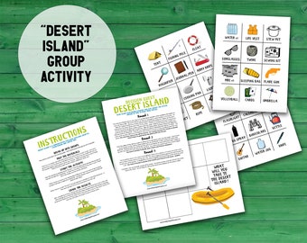 Decision Quest: Desert Island | Survival Group Communication & Decision Making Activity | Workplace Team Building Printable Ice Breaker Game