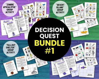 Decision Quest Team Building Games Bundle #1, Printable Tabletop Icebreaker Activity, Small Group Decision-Making RPG