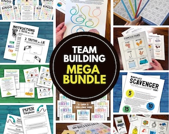 Workplace Games & Activities Printables Bundle | Work Ice Breaker Activities and Team Building Games | Printable Office Party Group Games