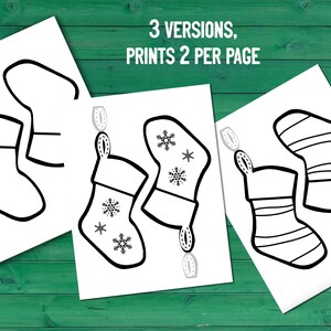 Christmas Stockings DIY Paper Garland Printable Holiday Garland Paper ...