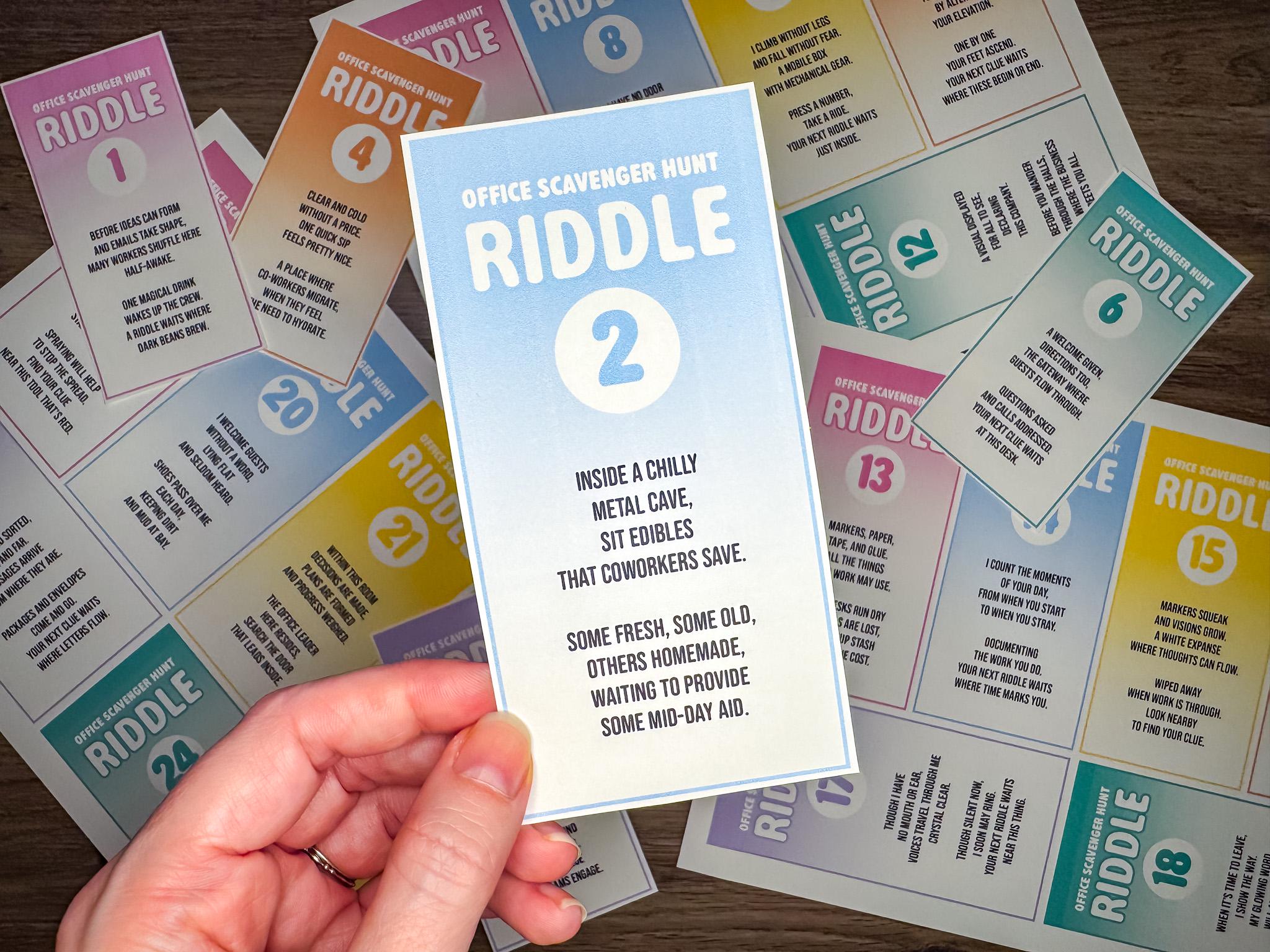 Office Scavenger Hunt Riddle Based Team Building Activity, Workplace ...