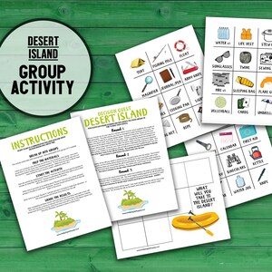 Desert Island Decision Quest printable PDF team building activity and icebreaker game.