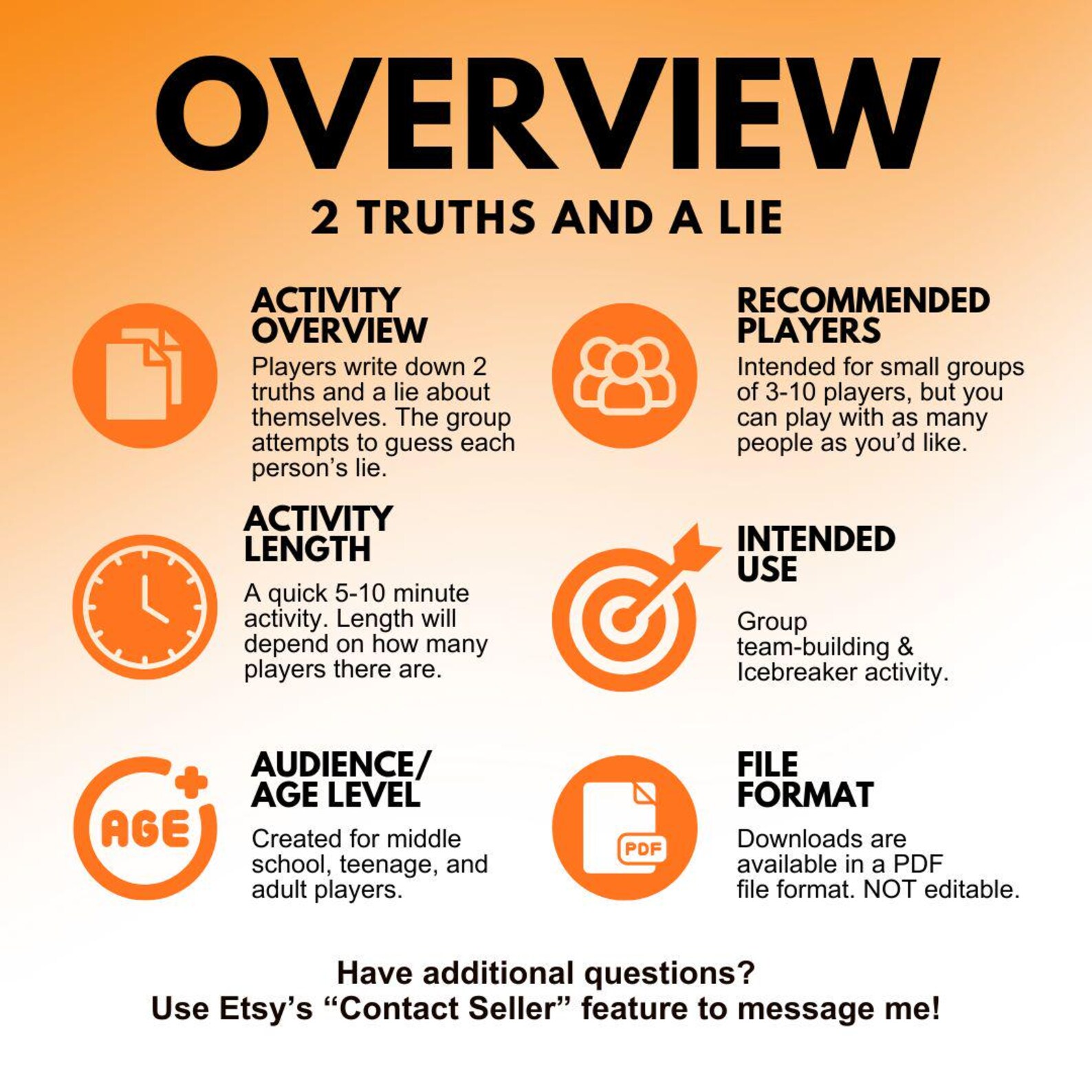 2 Truths and a Lie Printable Icebreaker Game & Team-building Activity ...