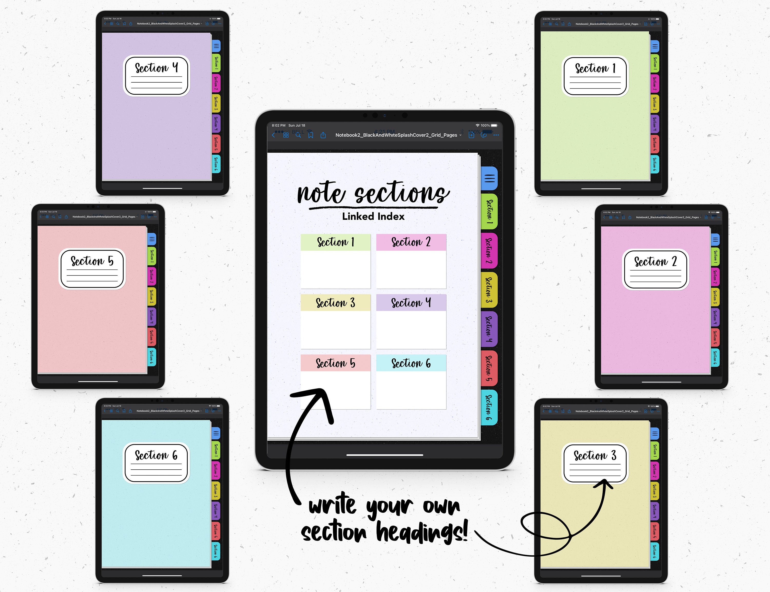 Digital Notebook Bundle for Goodnotes App on Ipad and Tablets Etsy España
