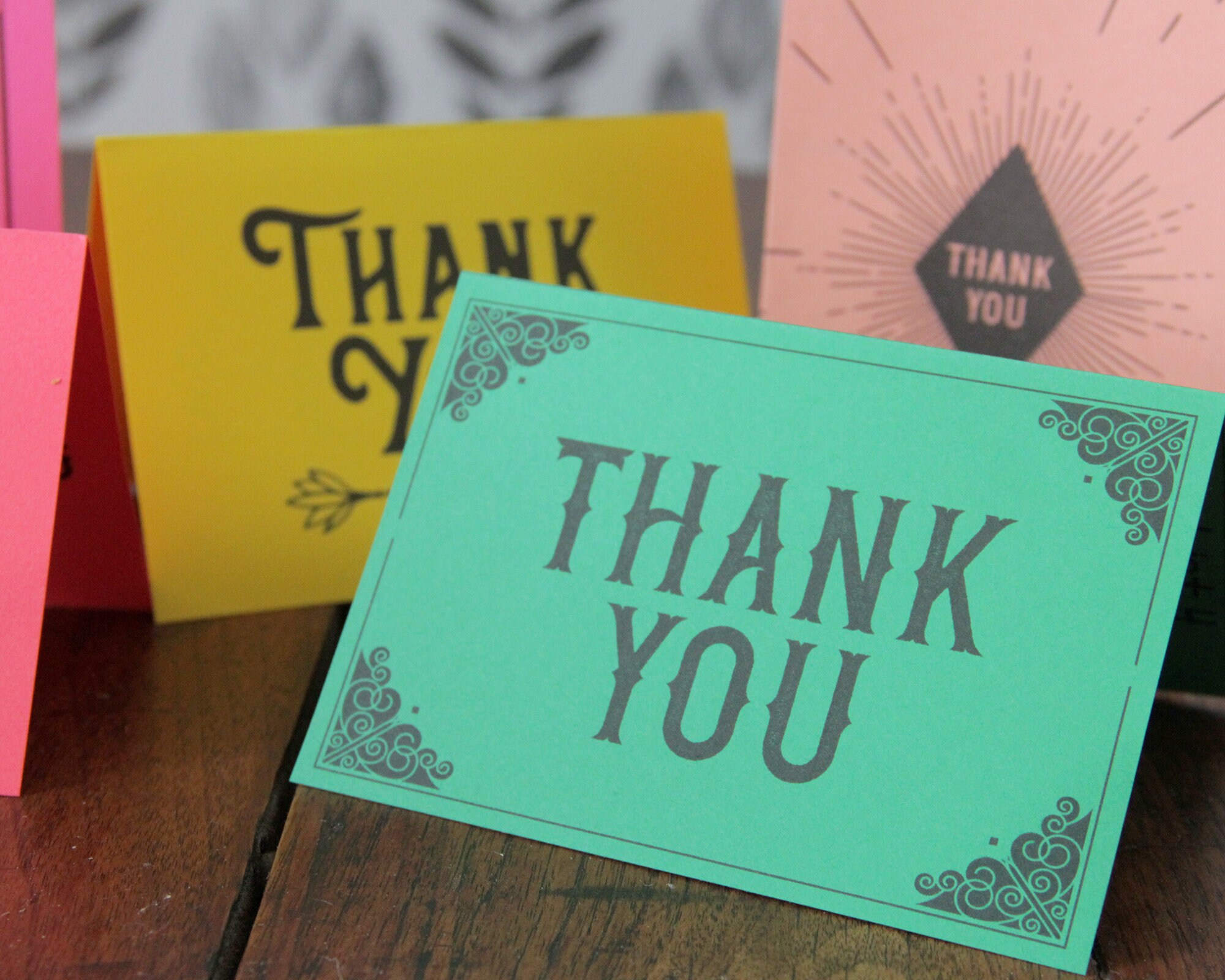 thank-you-cards-printable-pack-retro-design-printable-diy-etsy