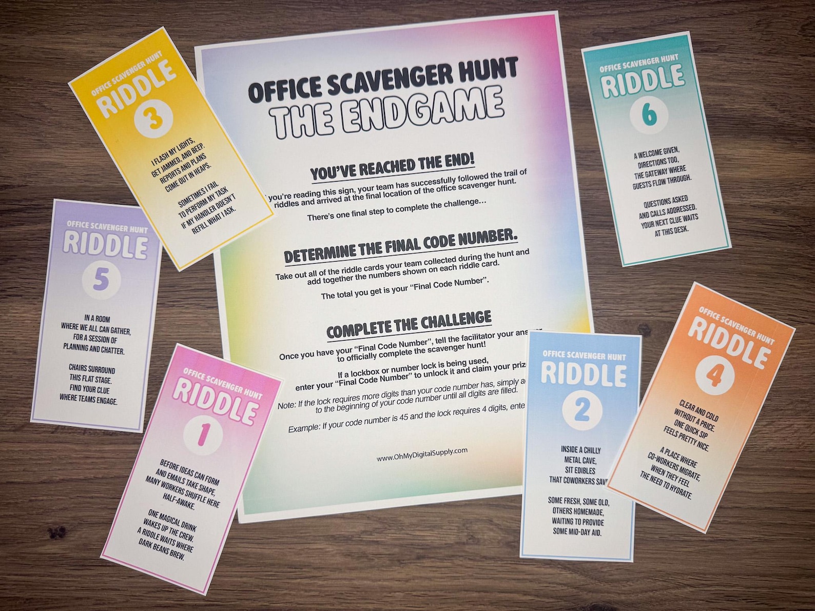 Office Scavenger Hunt Riddle Based Team Building Activity, Workplace ...