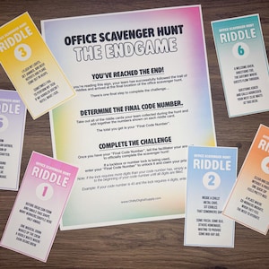 Office Scavenger Hunt Riddle Based Team Building Activity, Workplace ...