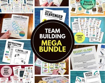 Team Building & Icebreaker Games Mega Bundle, Printable Group Activities (PDF Files)