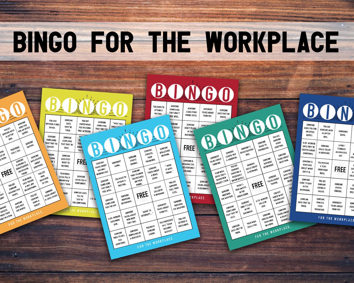 BINGO for the Workplace Printable Game to Play With Coworkers Etsy