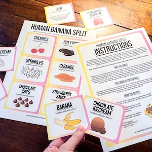 Human Banana Split Group Icebreaker Mingle Activité et jeu de consolidation d'équipe, jeu de réseautage en petits groupes