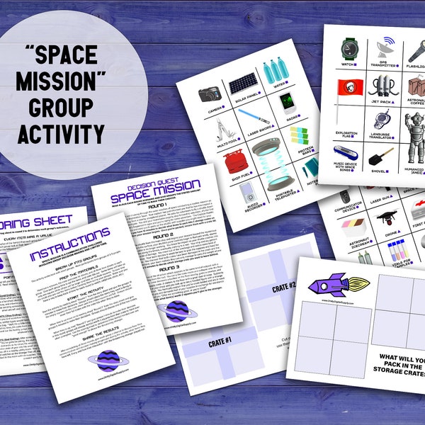 Decision Quest: Space Mission | Group Communication & Decision Making Team Building Activity | Printable Staff Ice Breaker Game