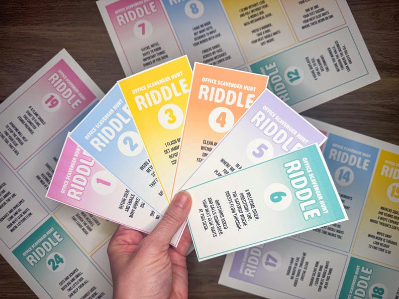 Progression Events The Riddler Office Scavenger Hunt Riddle Based Team Building Activity, Workplace ...
