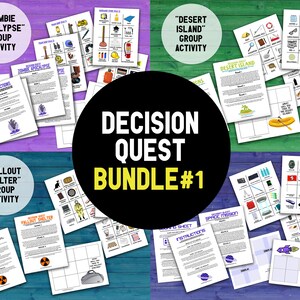 Decision Quest Bundle #1 | Group Communication and Decision-Making Activity Printable Bundle | Team Building Activity & Ice Breaker Games