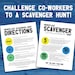 Workplace Team Scavenger Hunt Printable Activity Work Team Building ...