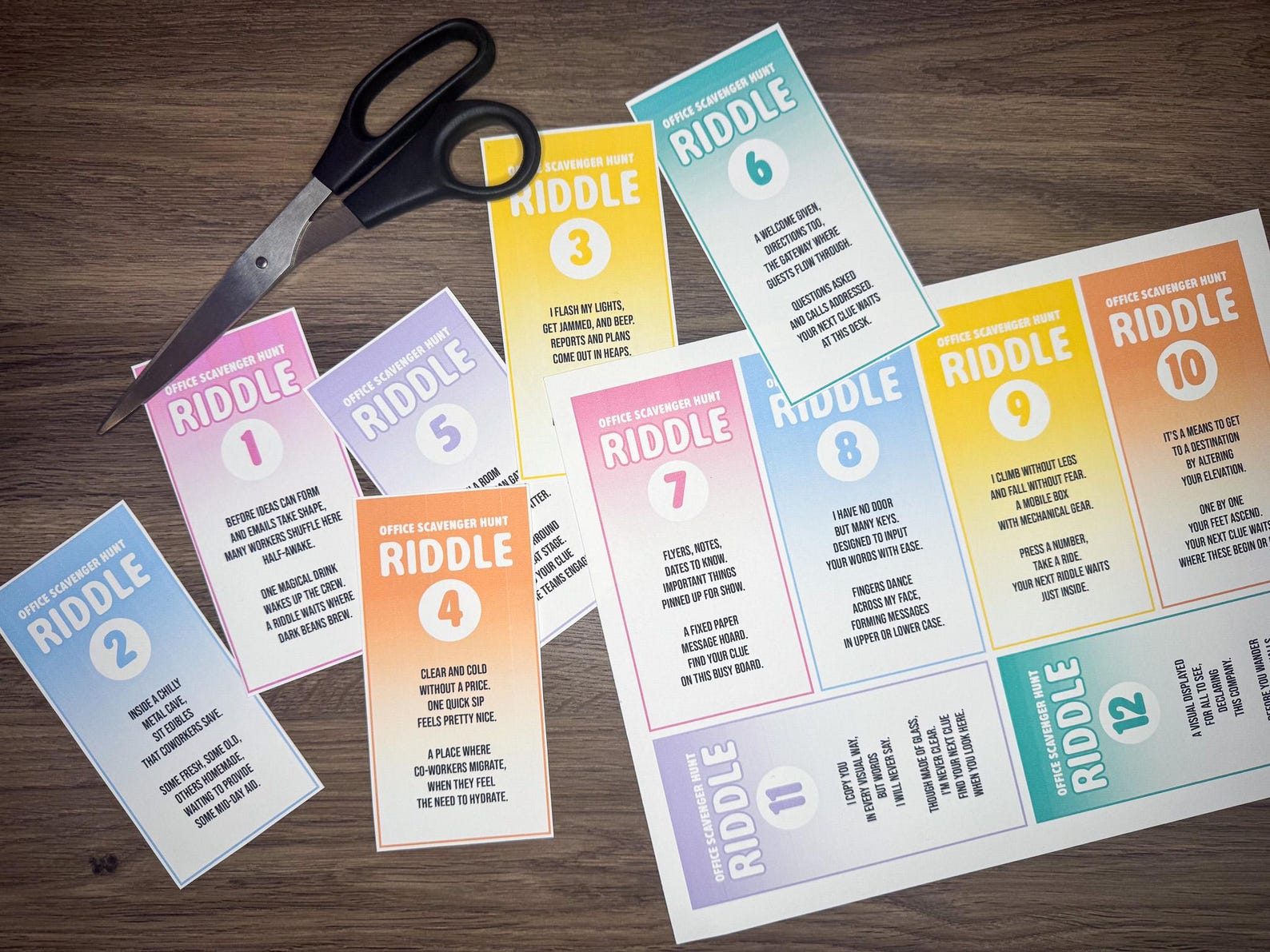 Office Scavenger Hunt Riddle Based Team Building Activity, Workplace ...