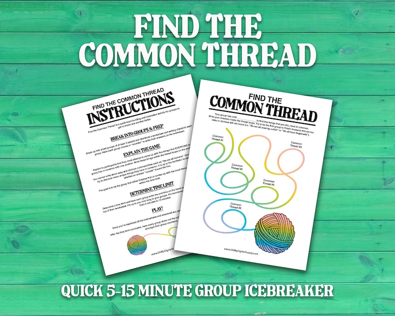 Find the Common Thread Group Team Building Activity & Printable ...