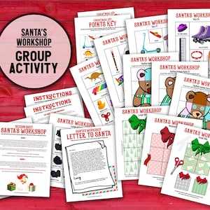 Santa's Workshop Decision Quest printable PDF team building activity and icebreaker game.