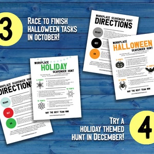 Workplace Team Scavenger Hunt Printables Bundle | Office Scavenger Hunt ...