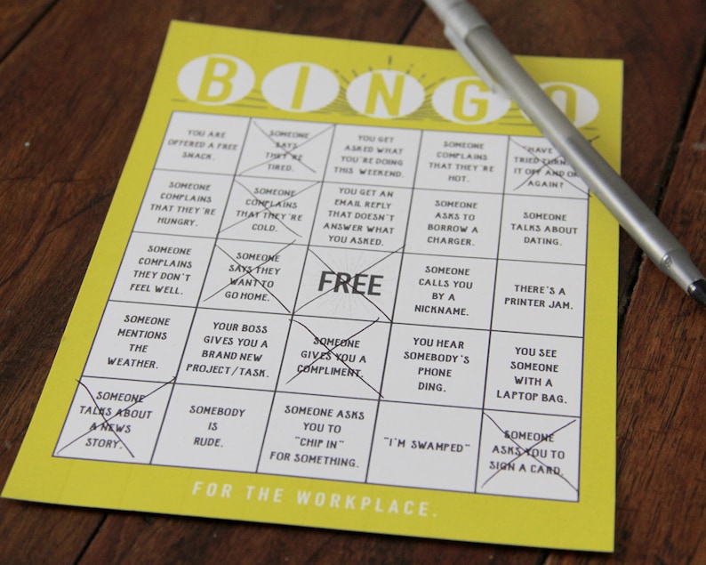 BINGO for the Workplace Printable Game to Play With Co-workers - Etsy