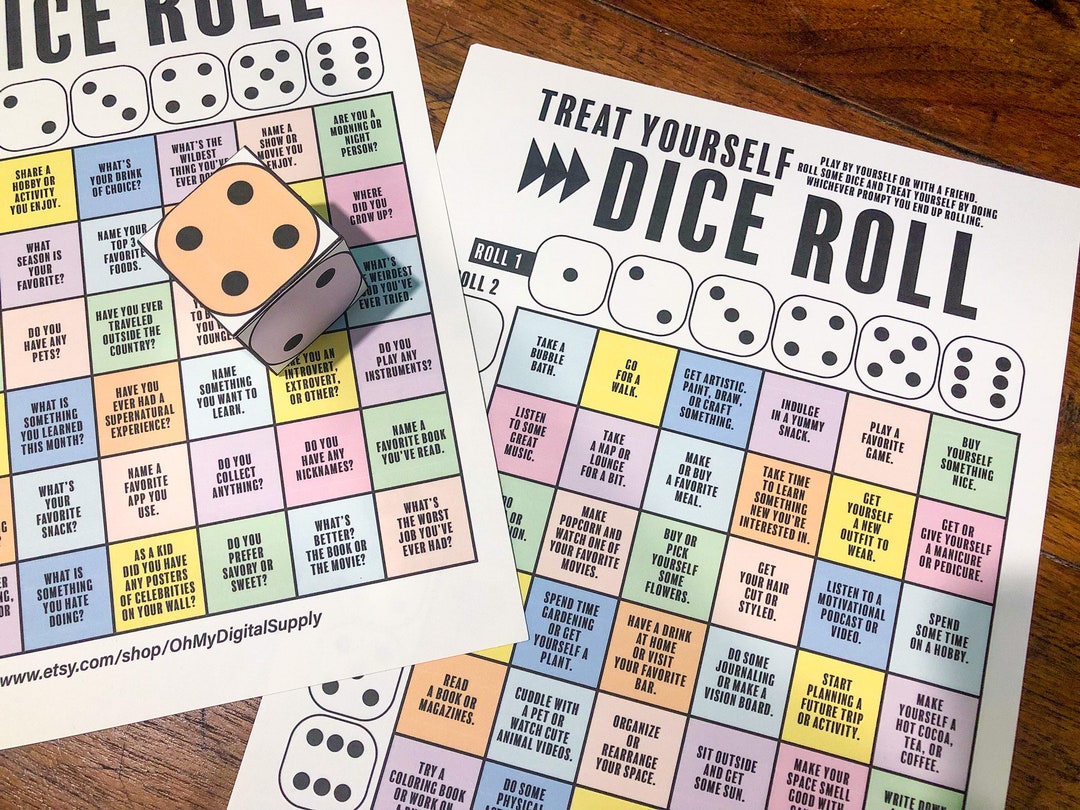 Dice Roll Printable Decision Maker Game Decision Dice Game Icebreaker 